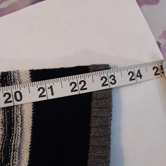 St John's Bay Womens Small Open Front Striped Waterfall Cardigan Sweater Cotton - Picture 11 of 12